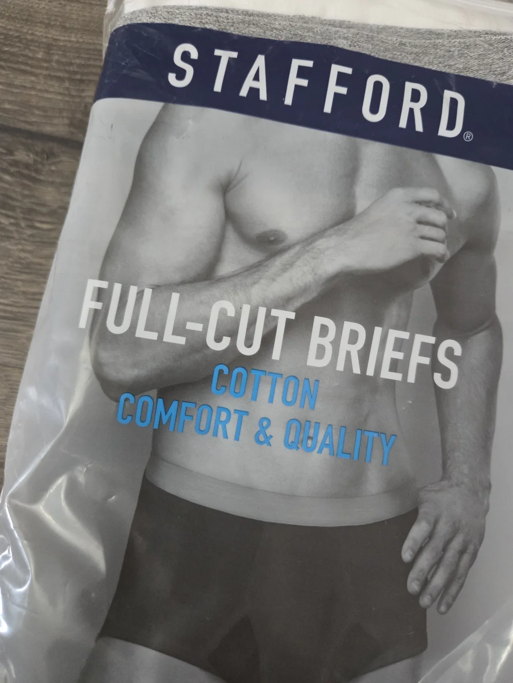 Stafford Men’s Full-Cut Cotton Briefs 6ct 100% Cotton Size 34 - NEW - Picture 2 of 6